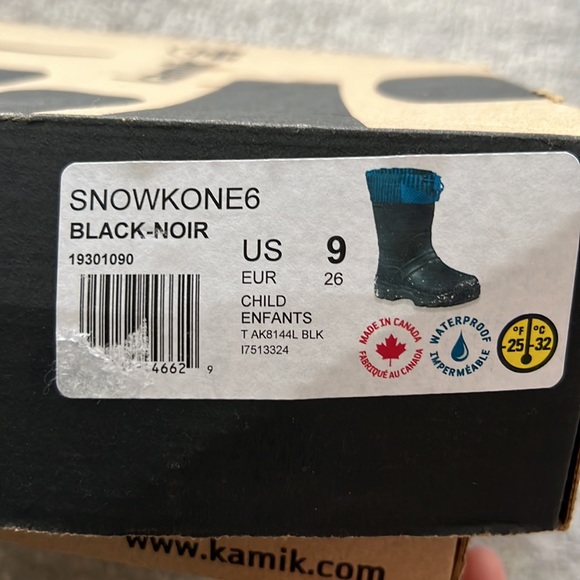 Toddler size 9 Kamik snowkone boots - Picture 9 of 10